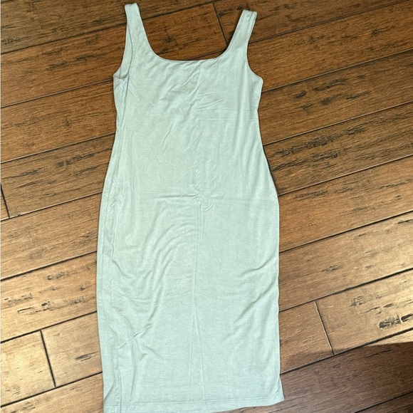 Final Touch Baby Blue Midi Dress Bodycon SOFT size Medium - Picture 2 of 5